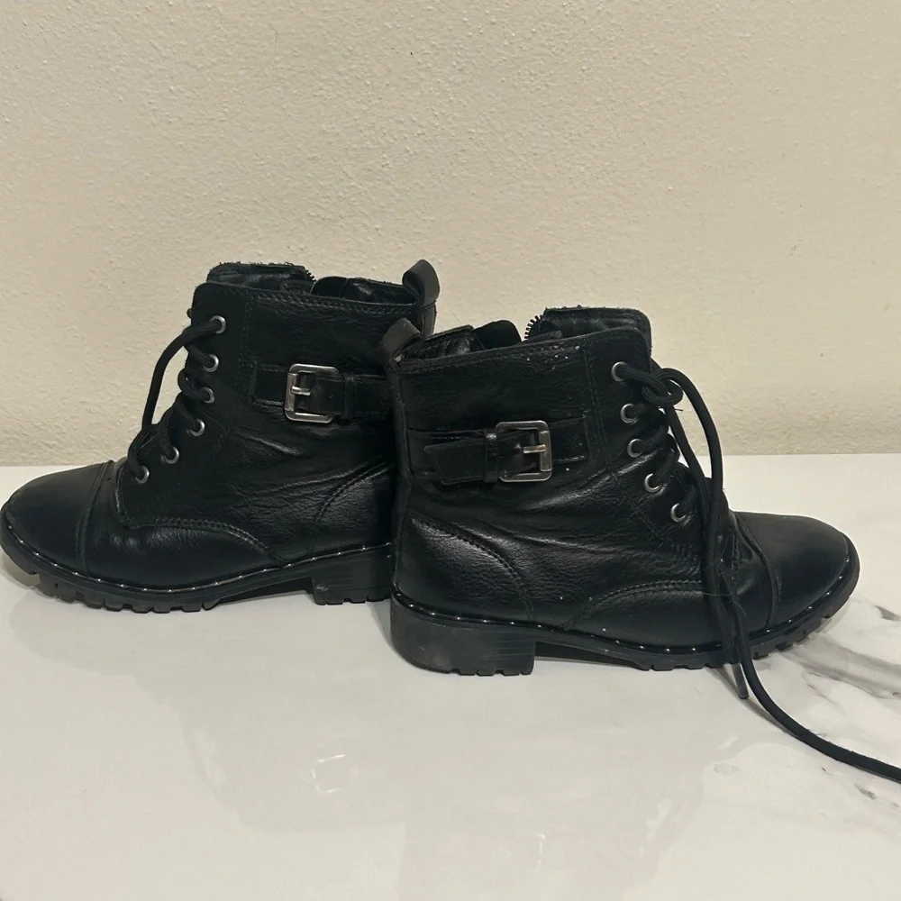 Wonder Nation Black Ankle Boots Toddler Girls Size 12‎
